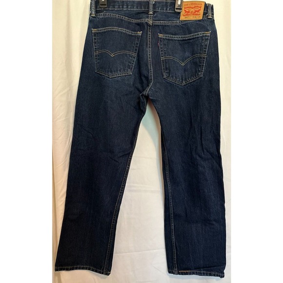 LEVI'S 505 Regular Fit 36x30 Straight leg Denim Blue Jeans Deep Dark Fade *CLEAN - Picture 4 of 9